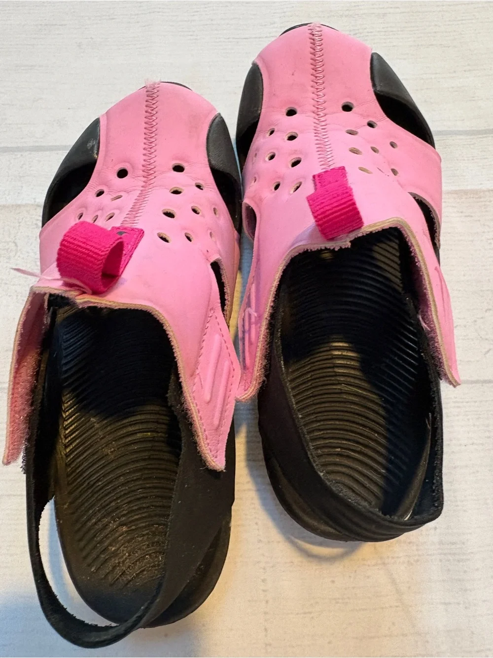 Nike Pink and Black Kids' Water Sandals